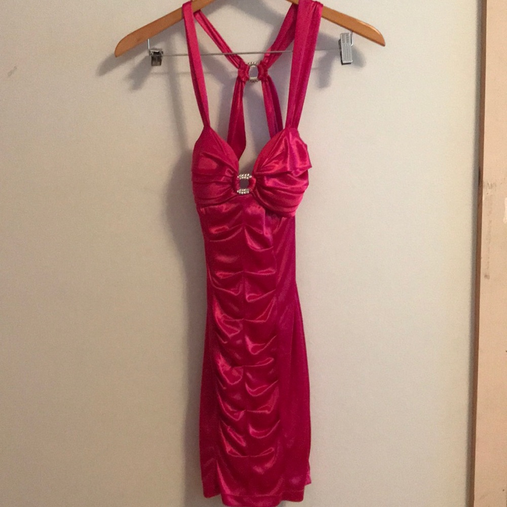 Tight pink dress
